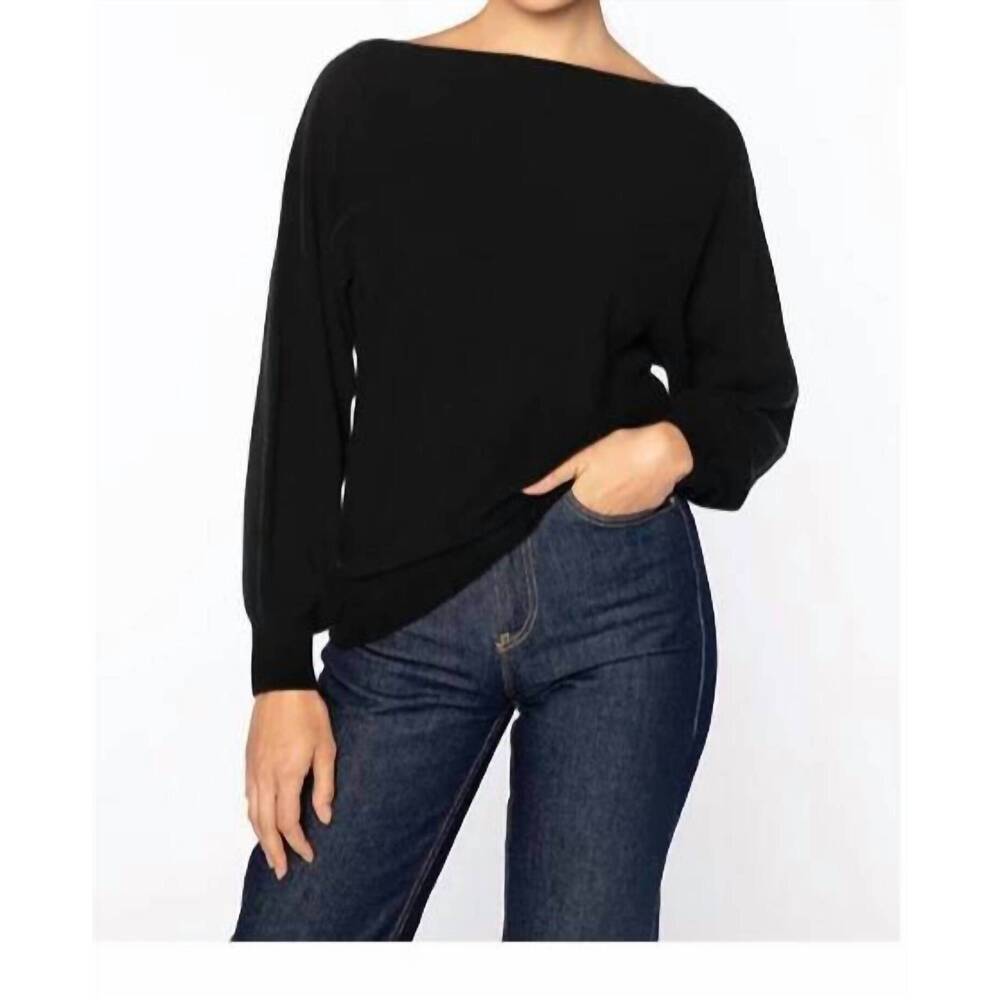 NEW KINROSS off the shoulder dolman sweater in black
